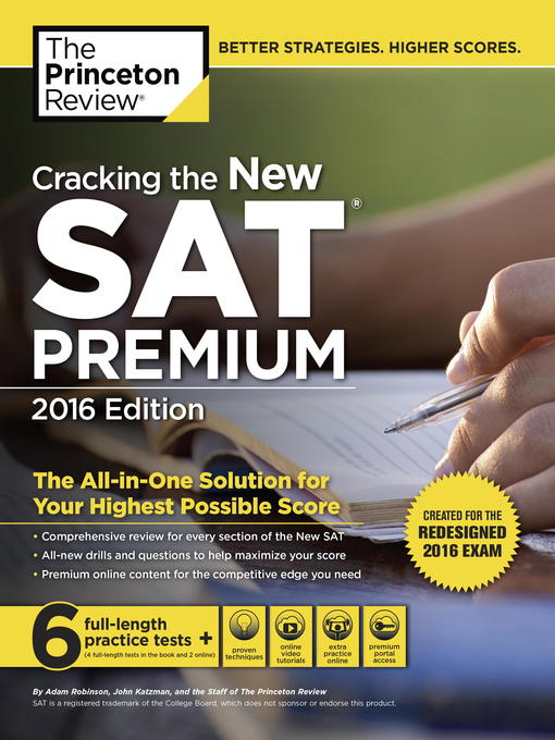 Title details for Cracking the New SAT Premium Edition with 6 Practice Tests, 2016 by Princeton Review - Available